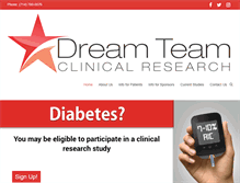 Tablet Screenshot of dreamteamresearch.com